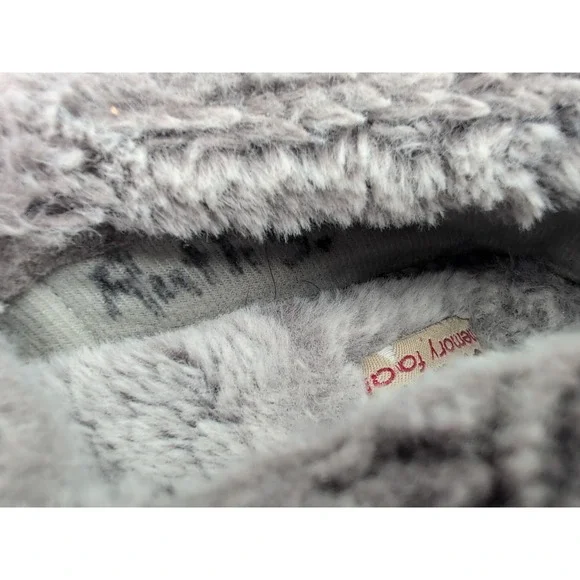Skechers BOBS Slippers Women 7.5 Dog Print Faux Fur Lined Memory Foam Cozy - Picture 8 of 16